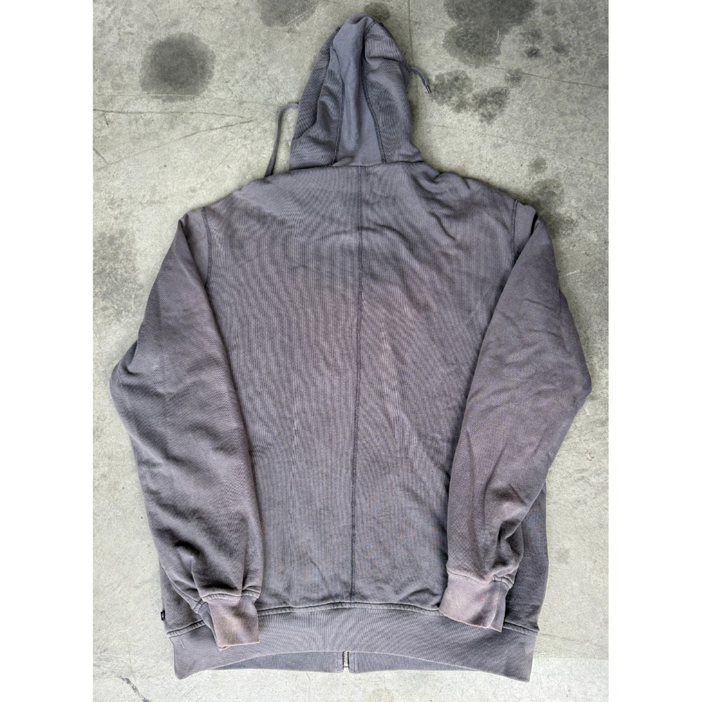 Aether Hoodie Mens Large Gray Full Zip Cotton Blend Sweatshirt Hooded Minor Flaw - Picture 8 of 8